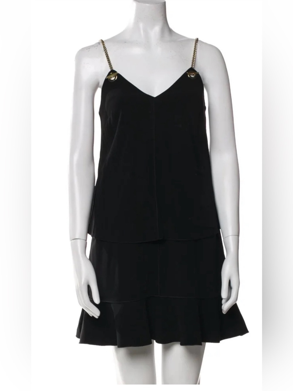10 Crosby Derek Lam Black Chain Mini Dress